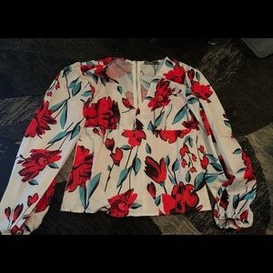 White XL floral shirt by Chic